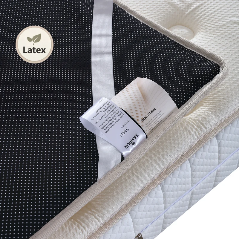 Surmatelas latex et mémoire de forme, enveloppe Bamboo - Collection Latex
