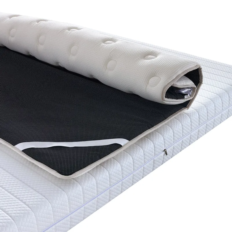 Surmatelas latex et mémoire de forme, enveloppe Bamboo - Collection Latex