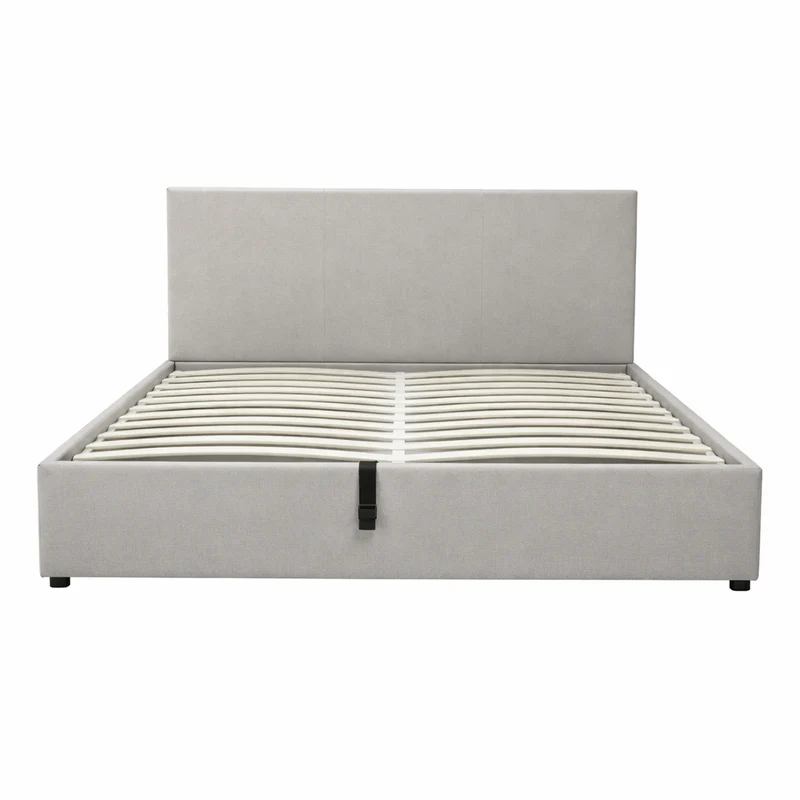 Lit coffre tissu, tête de lit, grand espace de stockage - Collection Versailles