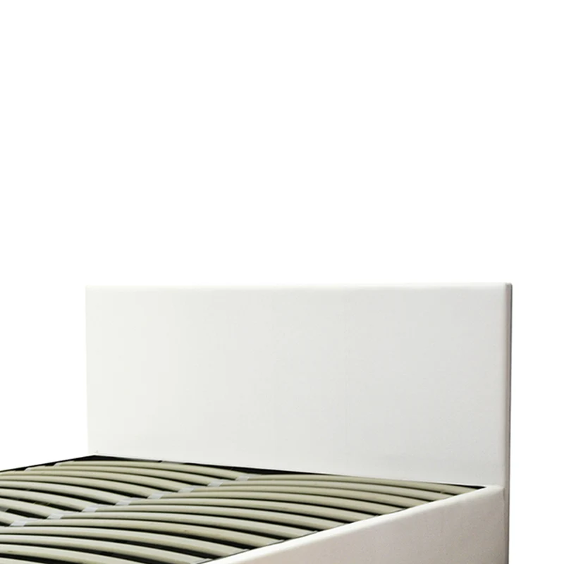 Lit grand coffre avec tête de lit capitonnée en simili cuir - Collection VariLuxe