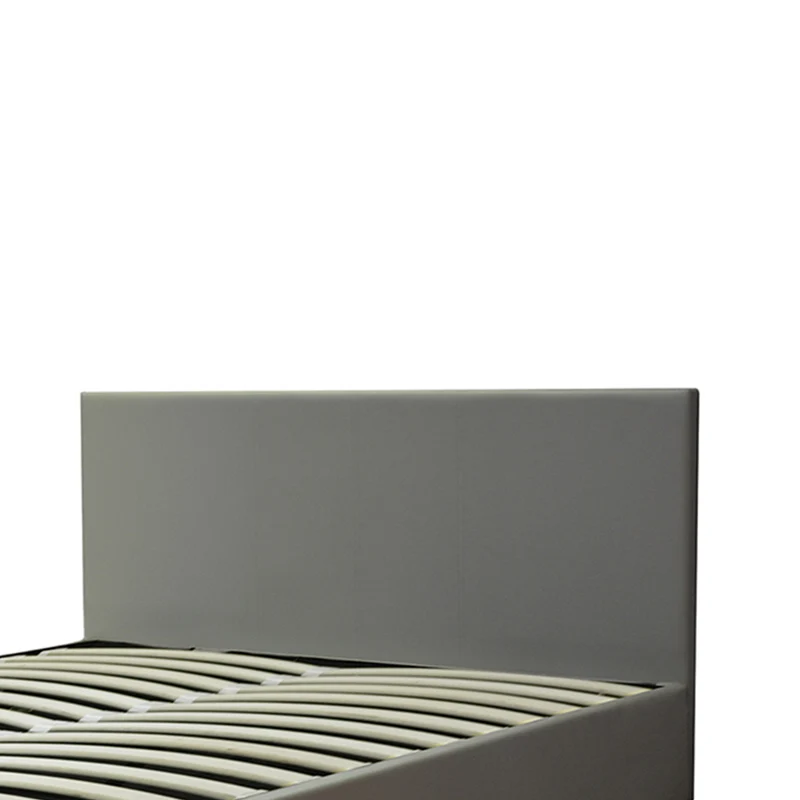 Lit grand coffre avec tête de lit capitonnée en simili cuir - Collection VariLuxe