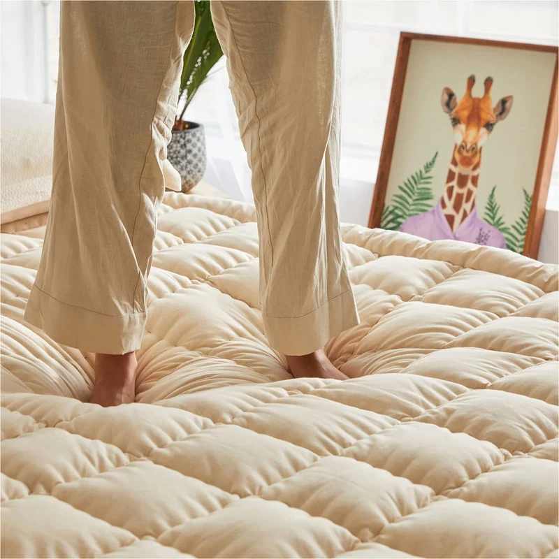 Surmatelas laine Mérinos 100% biologique, bonnet élastique - Collection Fjord
