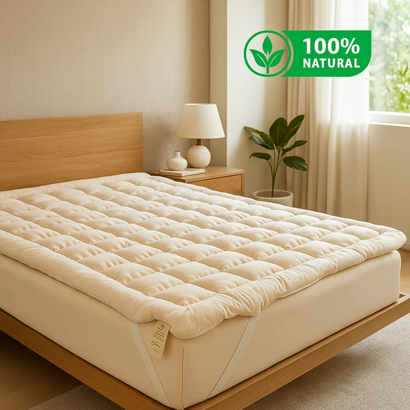 Surmatelas laine Mérinos 100% biologique, bonnet élastique - Collection Fjord