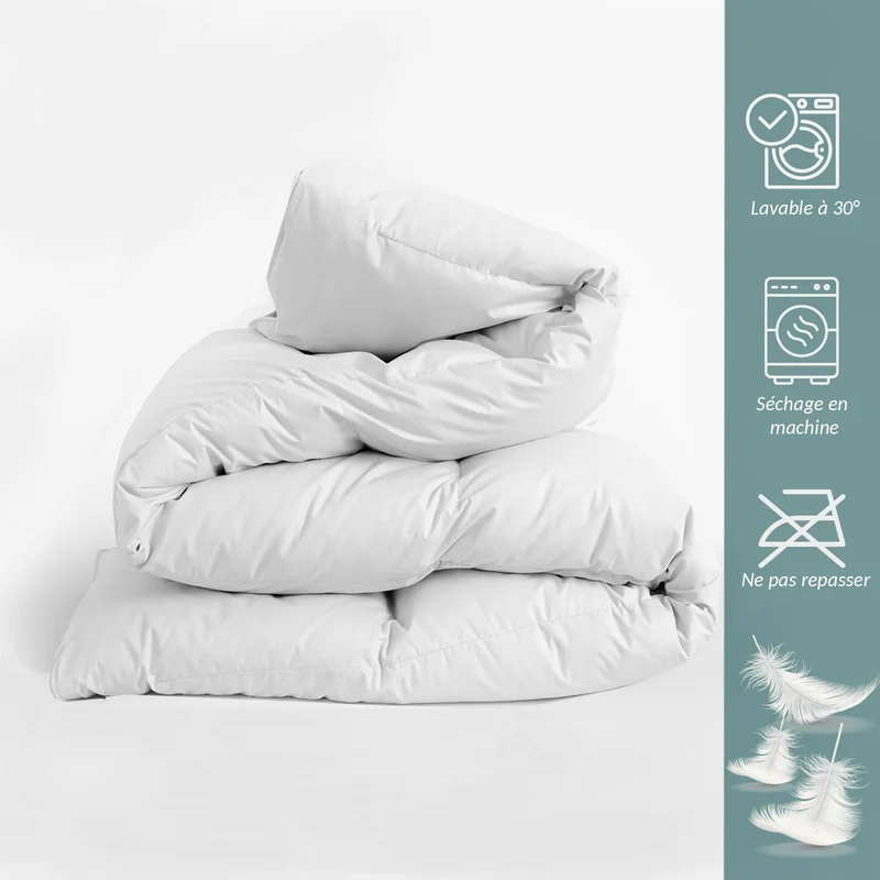 Couette tempérée 50% duvet, 50% plumes - Collection Premium