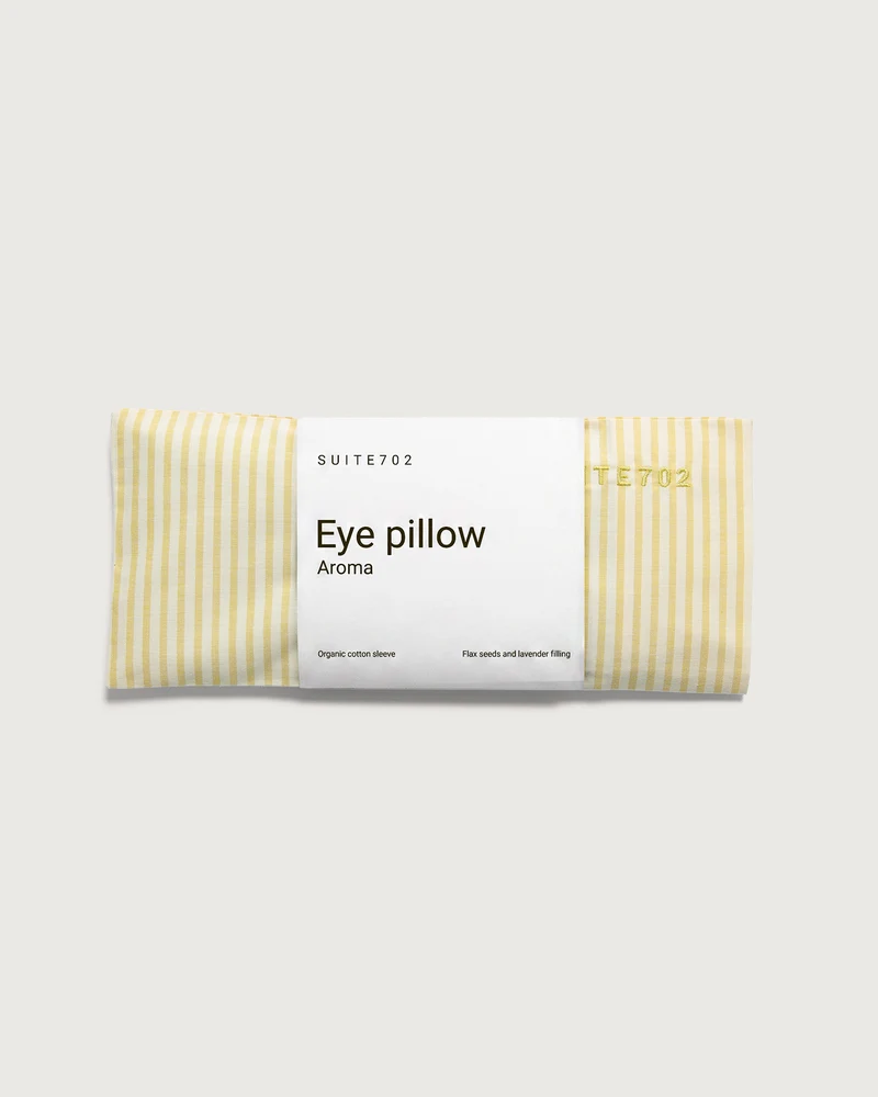 Aroma Eye Pillow Streep Lemon Ecru