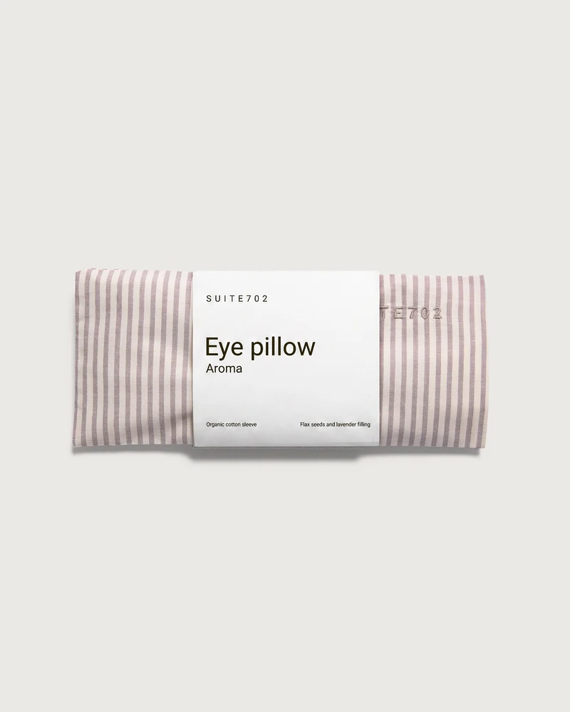 Aroma Eye Pillow Streep Brown Ecru