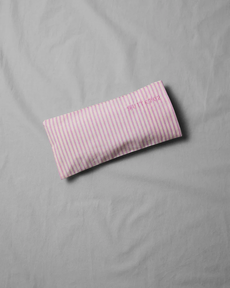 Aroma Eye Pillow Streep Pink Ecru
