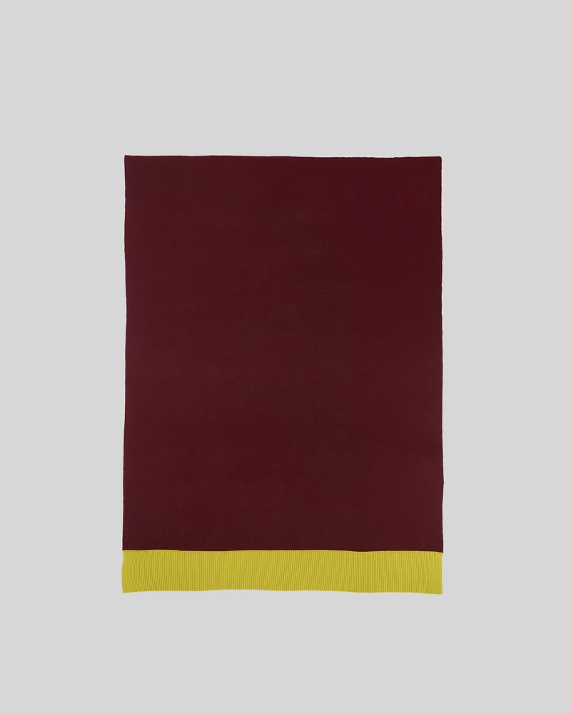 Merino Plaid Bordeaux Peach Lime