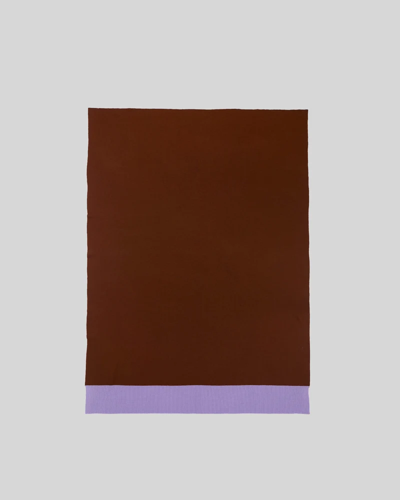 Merino Plaid Blue Brown Lilac