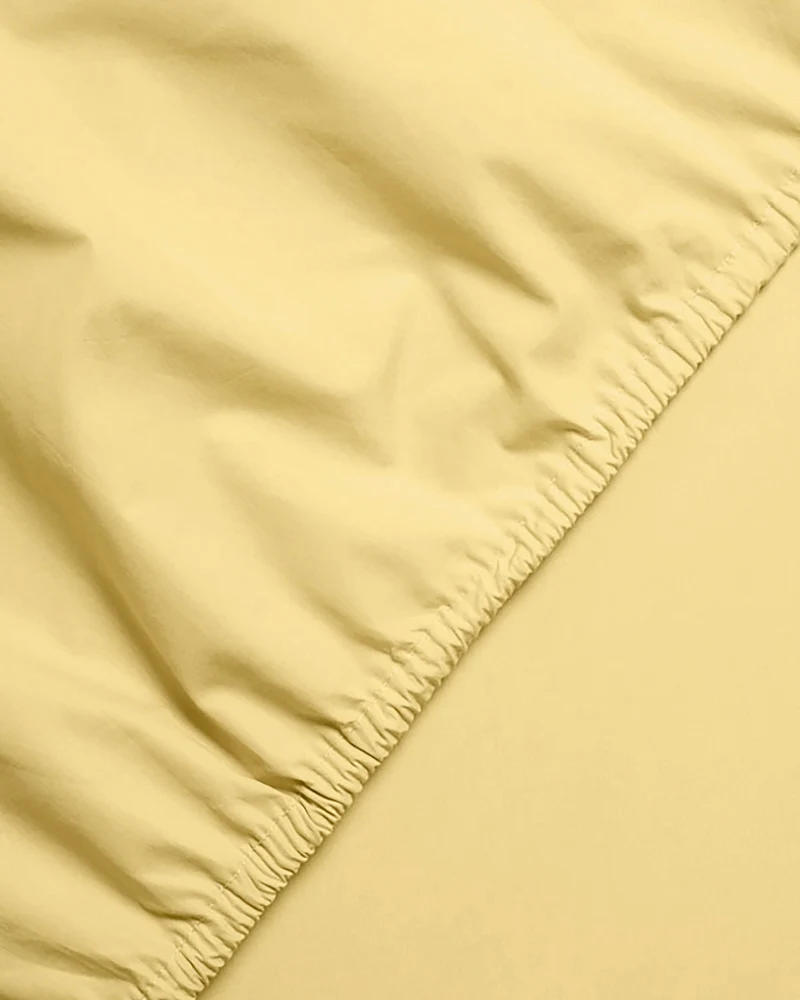 Hoeslaken Katoen Butter Yellow