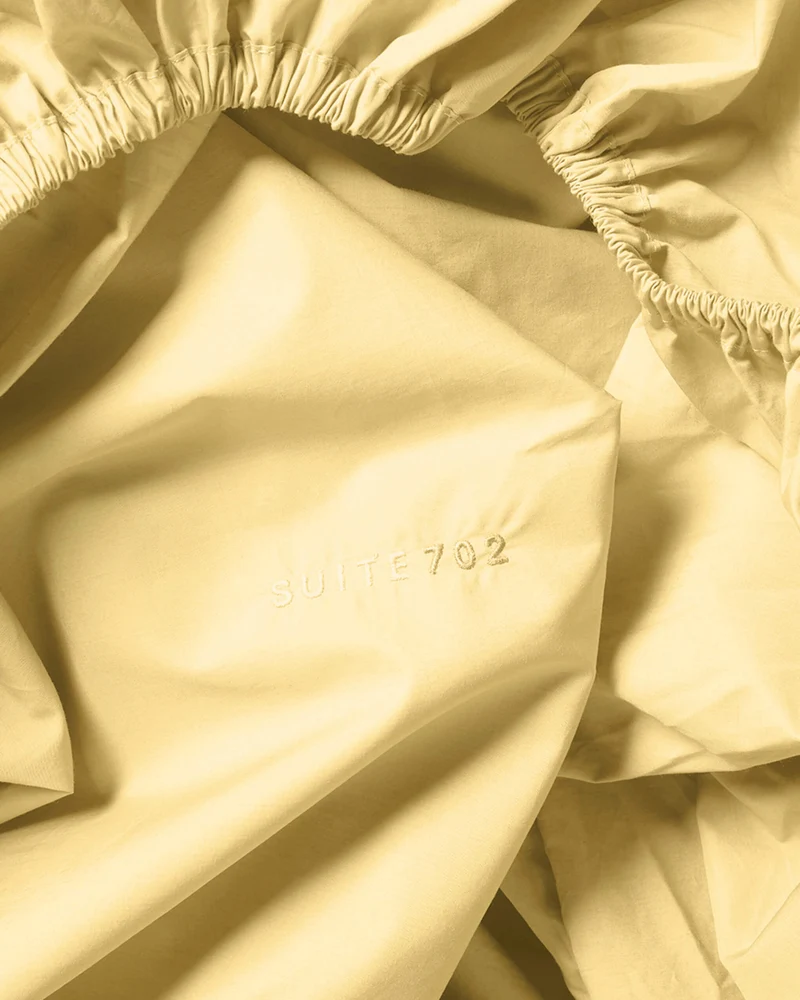 Hoeslaken Katoen Butter Yellow
