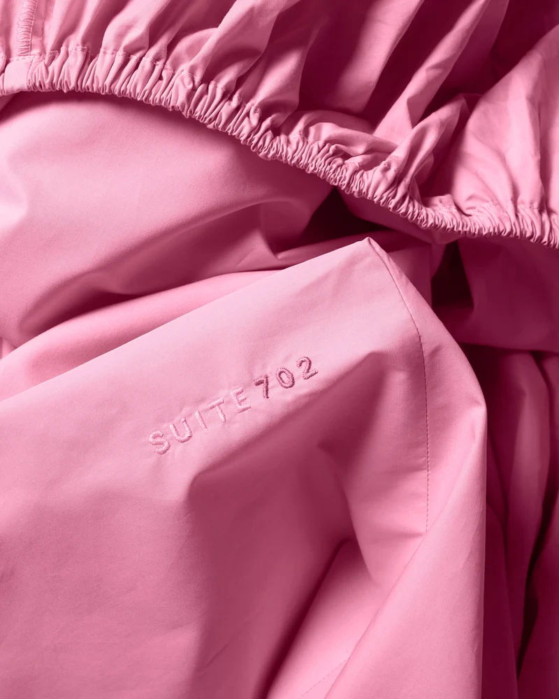 Hoeslaken Katoen Pink Candy