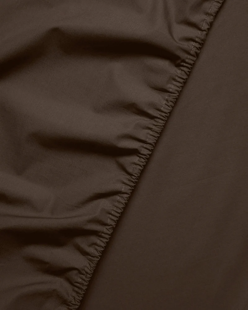 Hoeslaken Katoen Coffee Brown