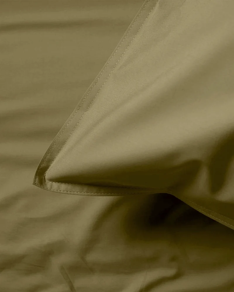 Kussensloop Katoen Olive Green