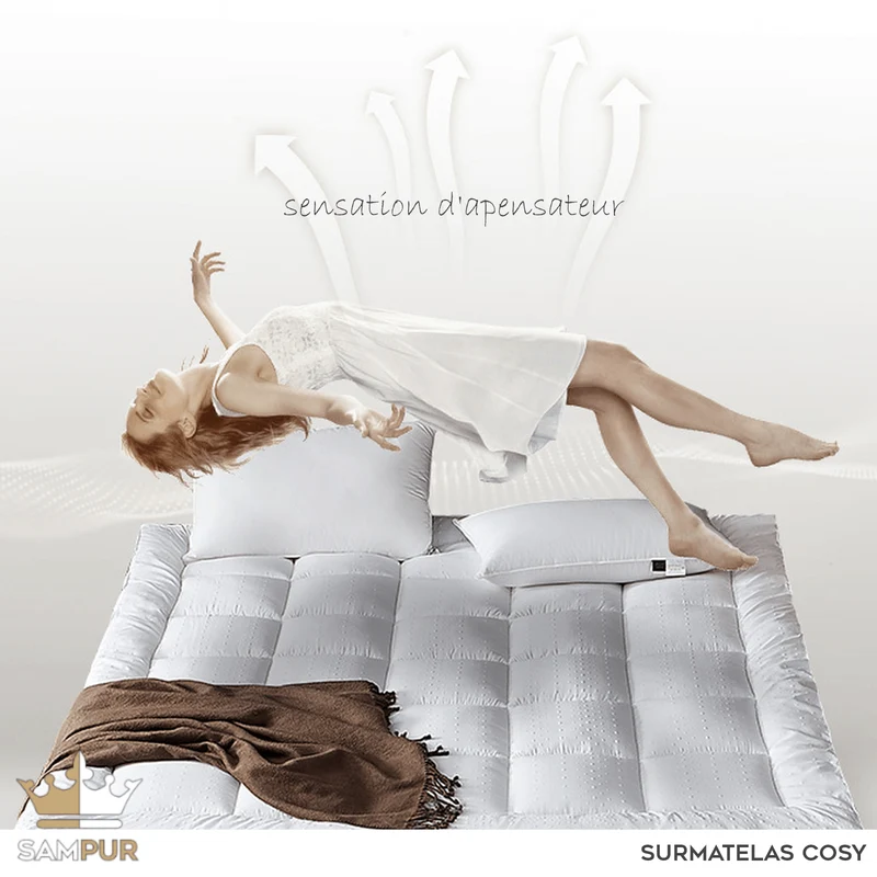Surmatelas haute densité, hypoallergénique, confortable - Collection Cosy