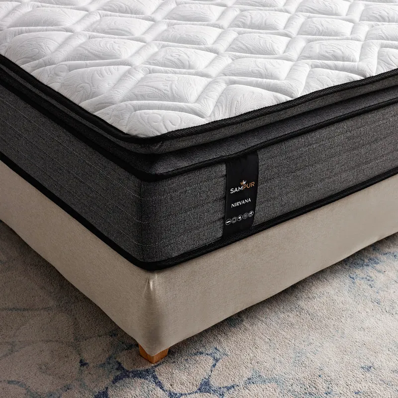 Matelas latex, ressorts ensachés, mémoire de forme - Collection Nirvana