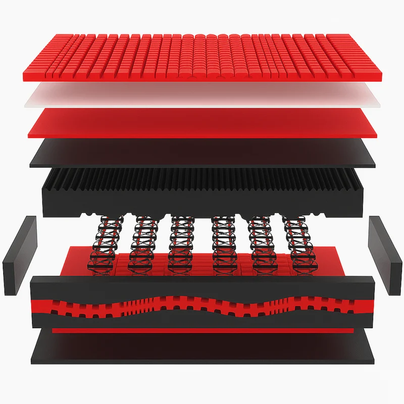 Matelas mémoire de forme, ressorts carbone et déhoussable - Collection AIR FOAM®