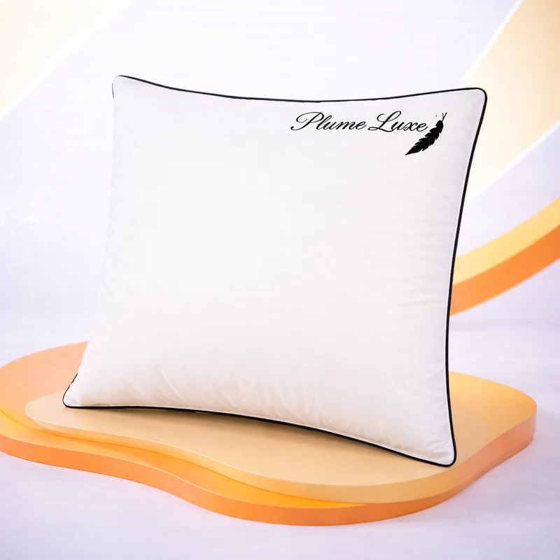 Oreiller plume de canard, coutil coton, ergonomique - Collection Luxe