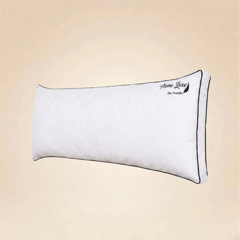 Traversin ergonomique, plumes de canard, tissu coton - Collection Luxe