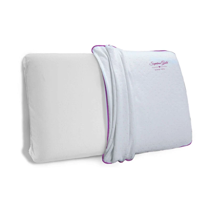 Oreiller mémoire de forme, ergonomique, déhoussable - Collection Bonne Fête