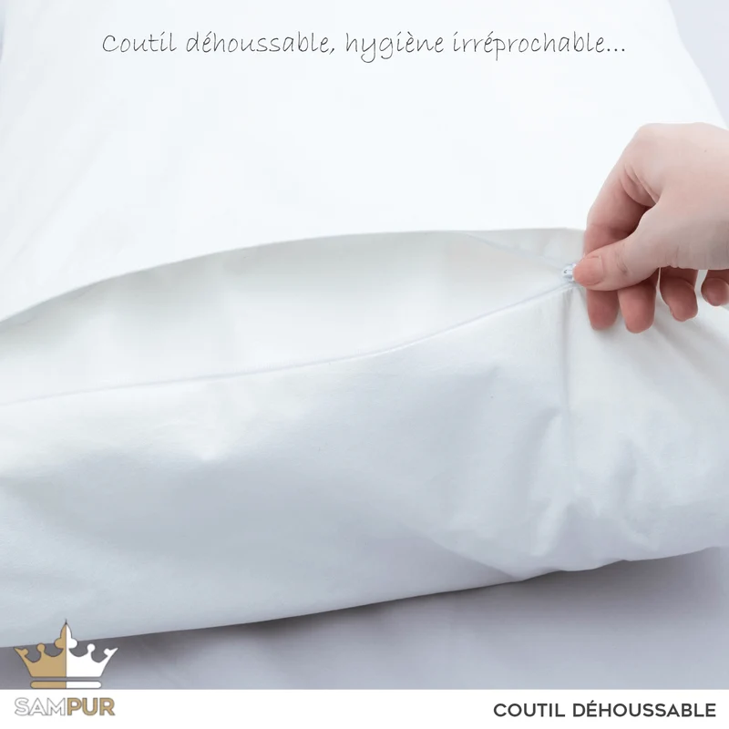 Oreiller mémoire de forme, ergonomique, déhoussable - Collection Bonne Fête