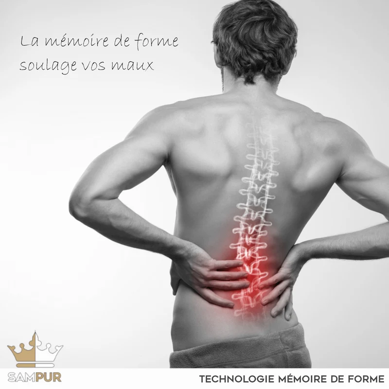 Traversin mémoire de forme, technologie Flex AIR®, déhoussable - Collection Mirage