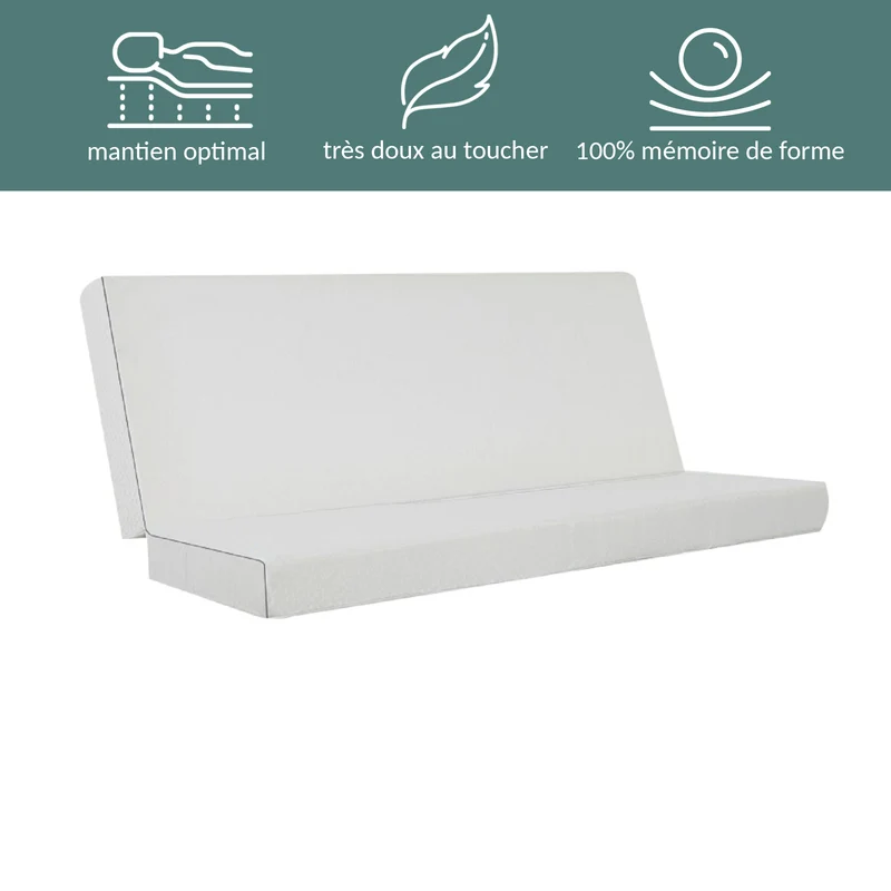 Matelas clic-clac convertible, mémoire de forme - Collection Clic Clac