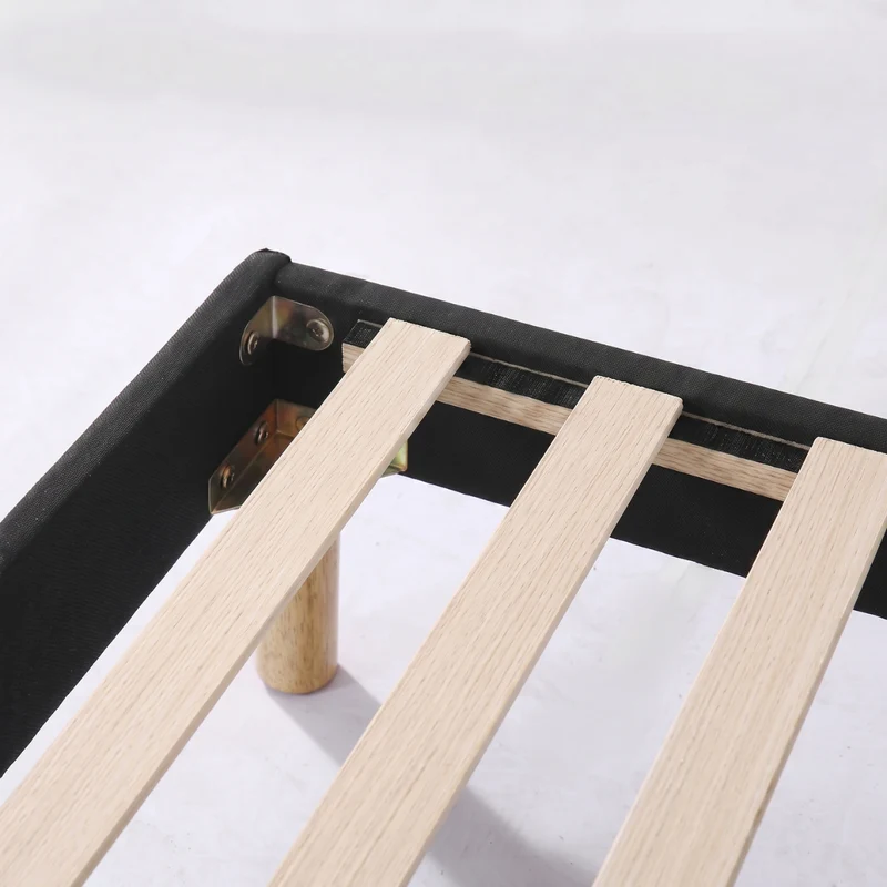 Sommier tapissier, contour tissu, structure bois - Collection Confort