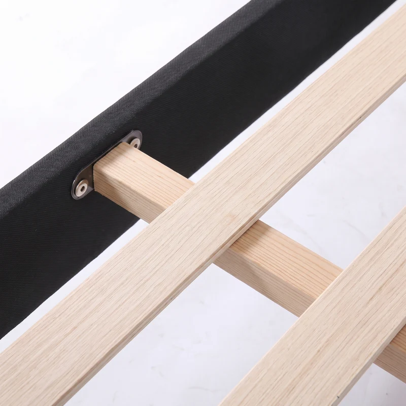 Sommier tapissier, contour tissu, structure bois - Collection Confort