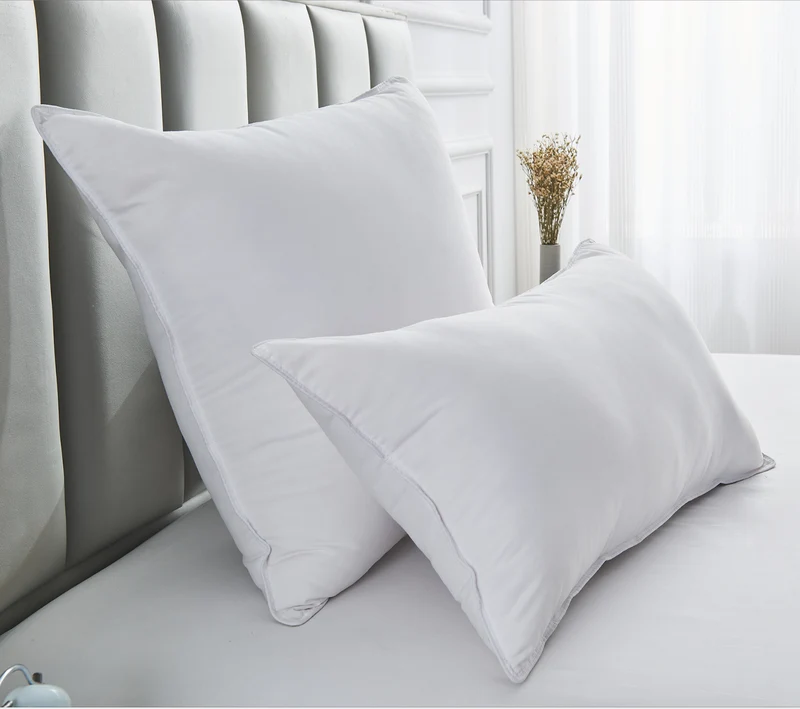 Oreiller moelleux, soutien cervical ergonomique, microfibre respirante - Collection Happy