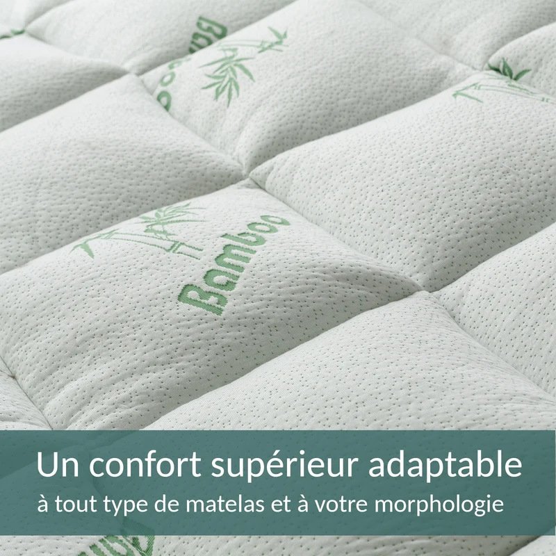 Surmatelas bambou microfibre - Collection Bamboo