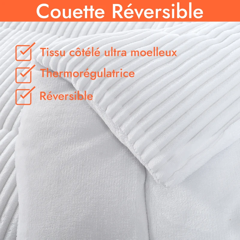 Couette haut de gamme grand froid, réversible - Collection Coton Club