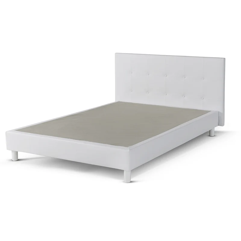 Lit capitonné contemporain en simili cuir avec sommier - Collection Triomphe