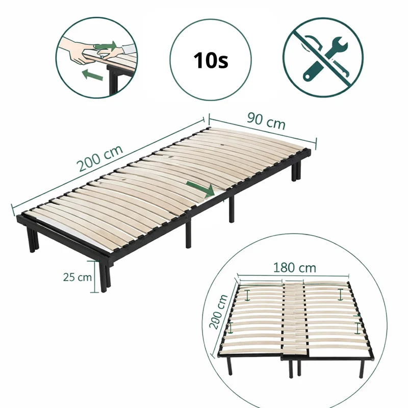 Sommier extensible, lattes bois flexibles, réglable en largeur - Collection Extensible