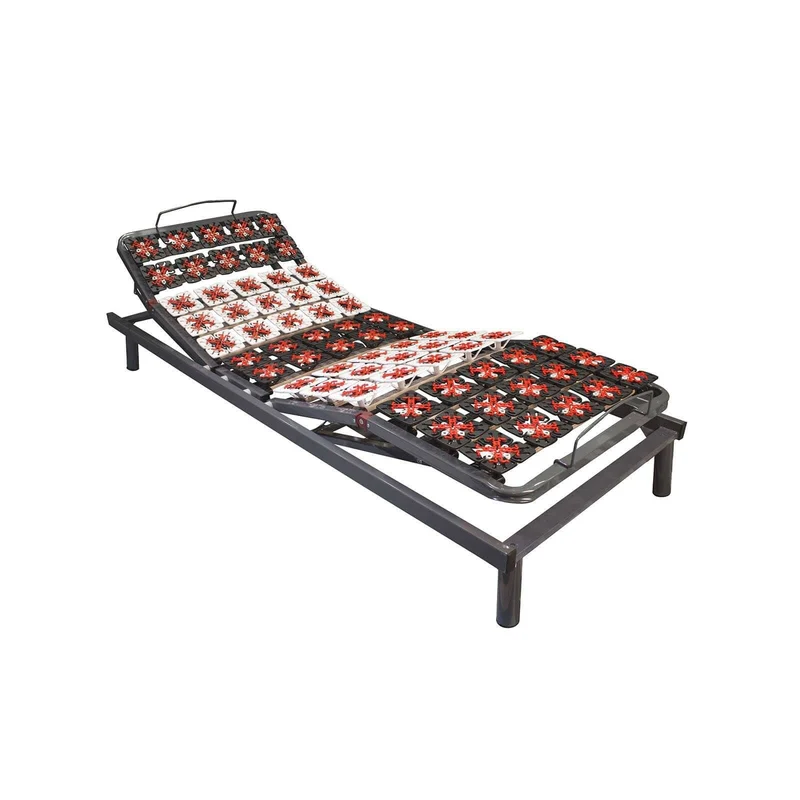 Pack lit électrique orthopédique, tissu gris foncé, matelas inclus - Collection Technoflex