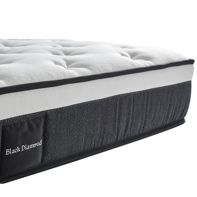 Matelas mémoire de forme et ressorts ensachés 3 zones - Collection Black Diamond