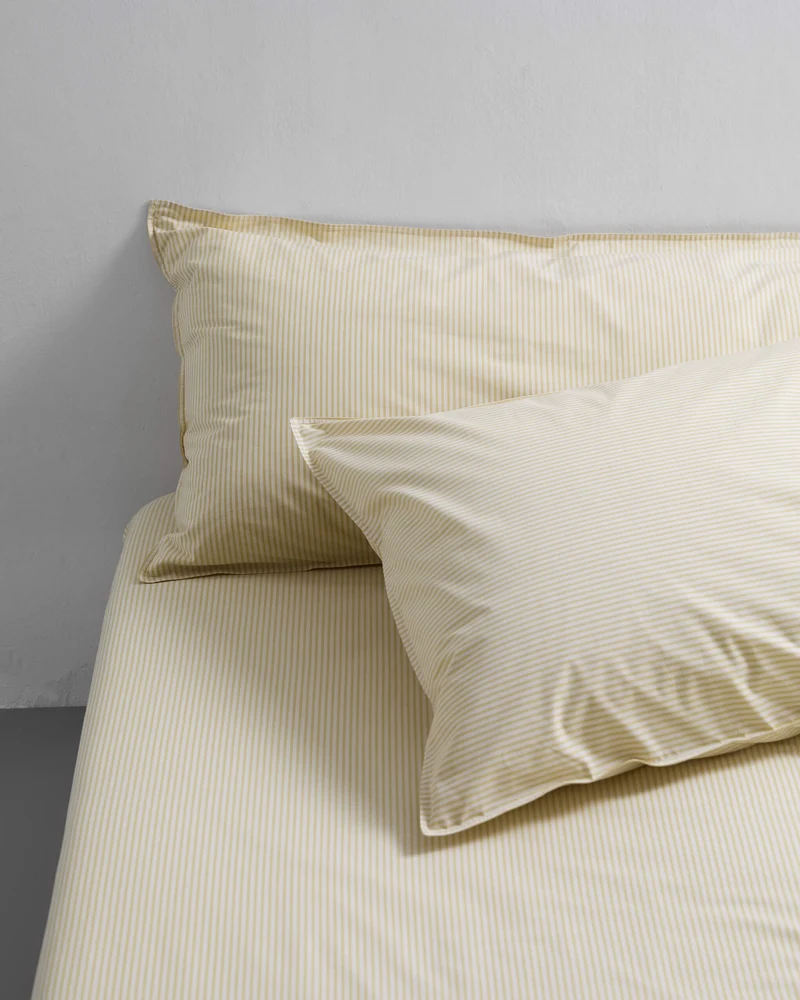 bedMATE Sloop Streep Katoen Lemon Ecru
