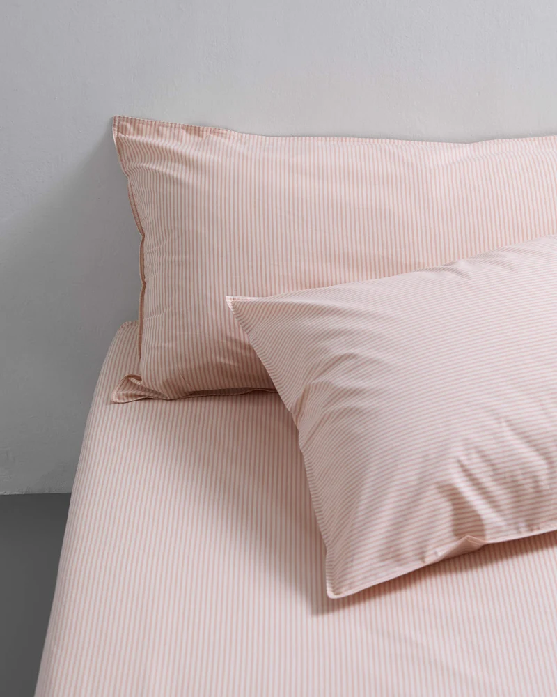 bedMATE Sloop Streep Katoen Peach Ecru