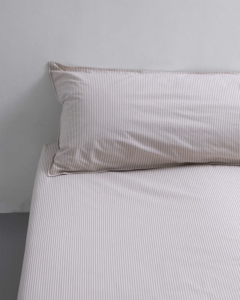bedMATE Sloop Streep Katoen Brown Ecru