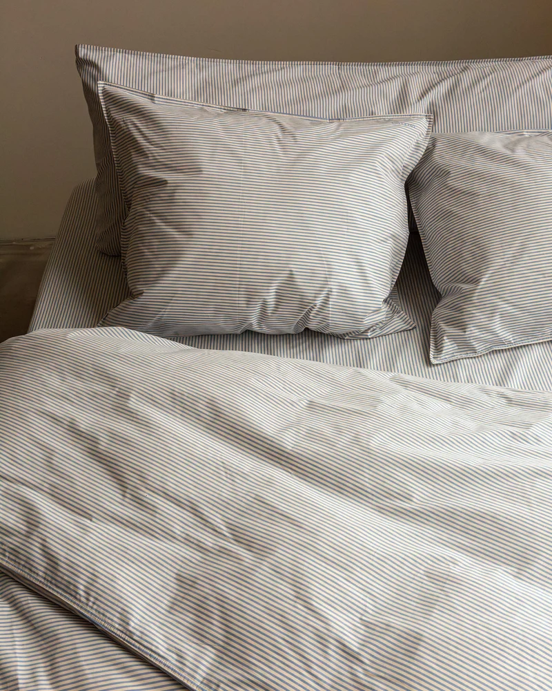 bedMATE Sloop Streep Katoen Blue Ecru