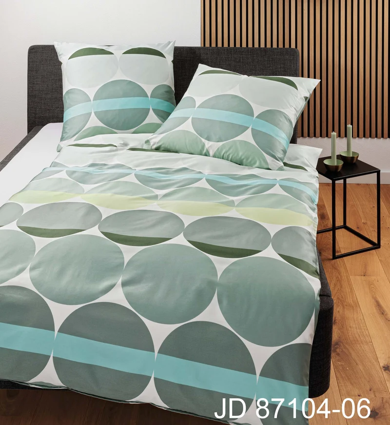 J.D. Bettwäsche Mako-Satin 87104-06 Salbeigrün -