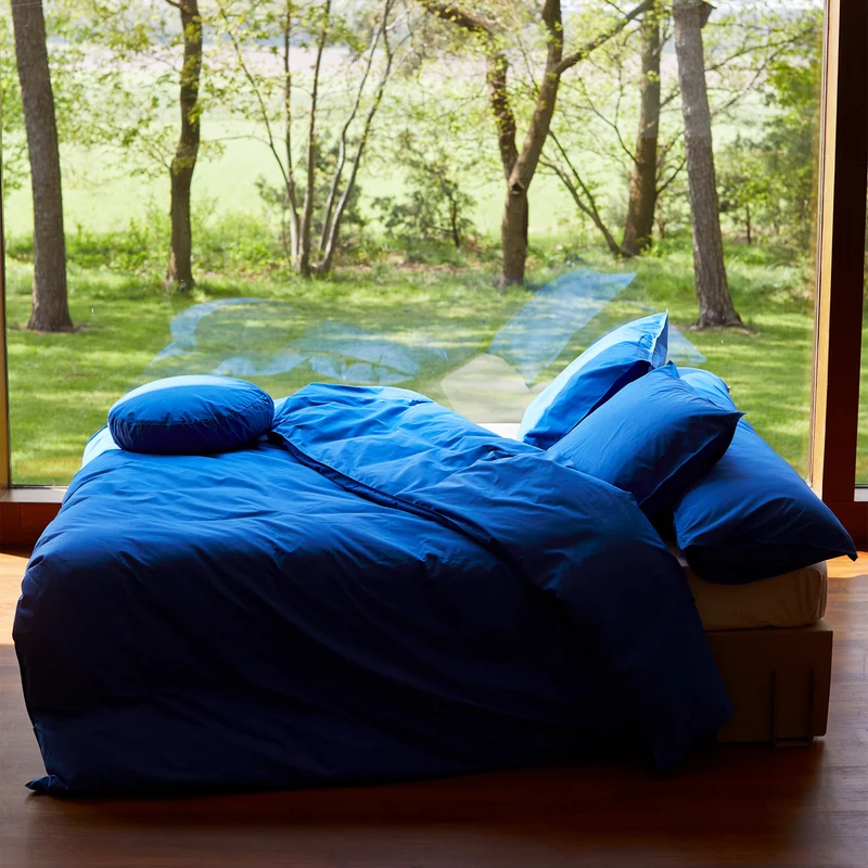 Beddengoed Set Katoen Cobalt Blue