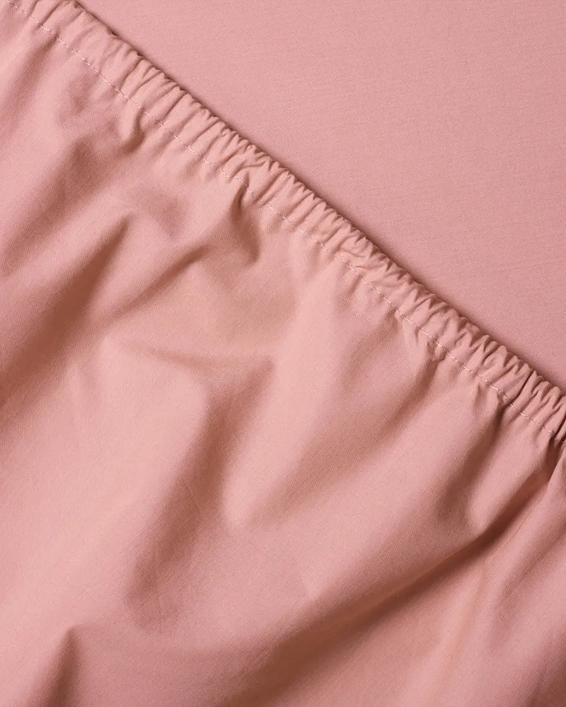 Hoeslaken Katoen Dusty Rose