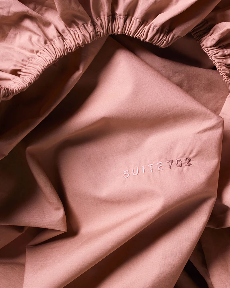 Hoeslaken Katoen Dusty Rose