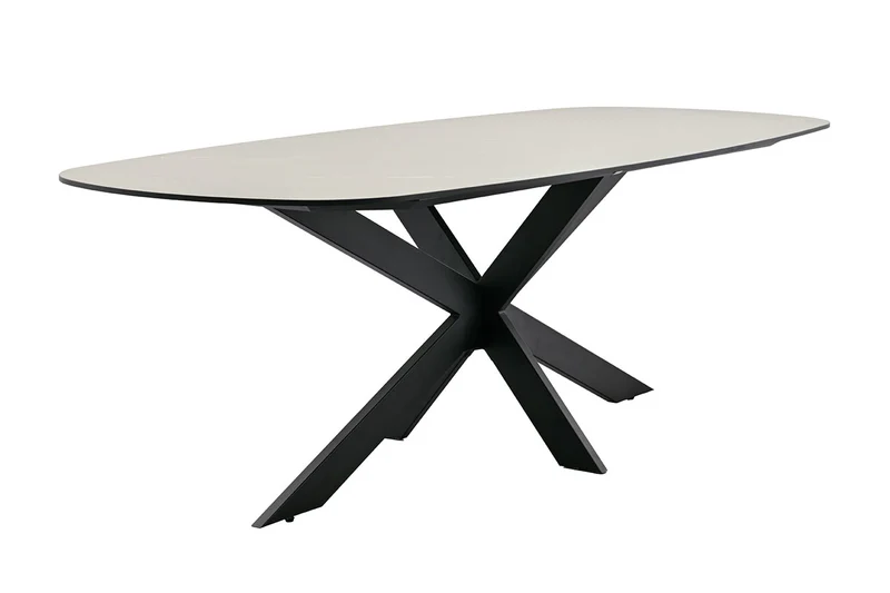 Lesli Living Dining-Tisch 240x100cm Keramik/Alu oval