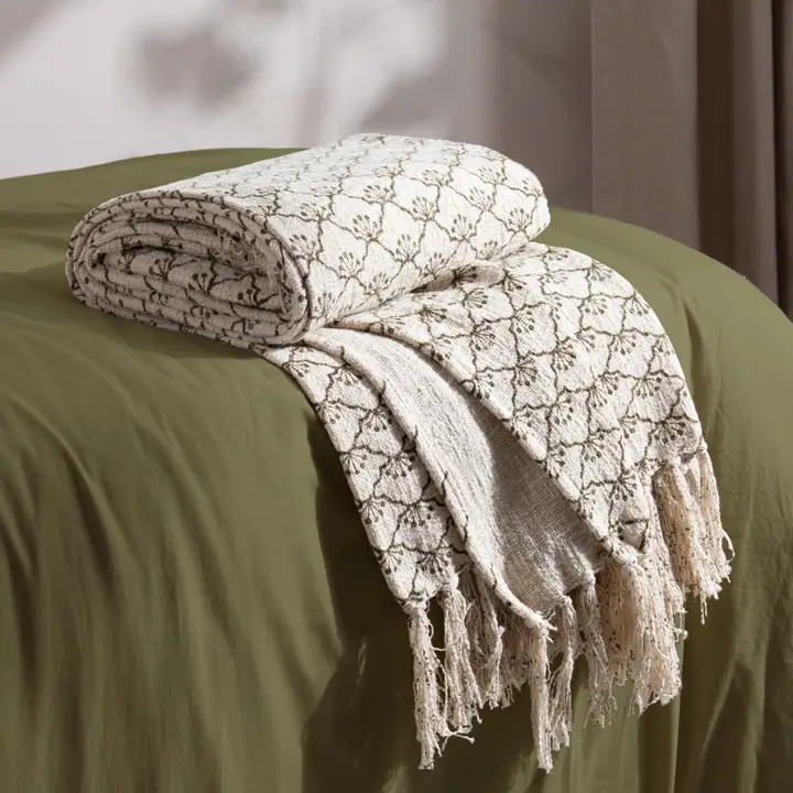 Wohn-Plaid Saku 130x180cm Olive