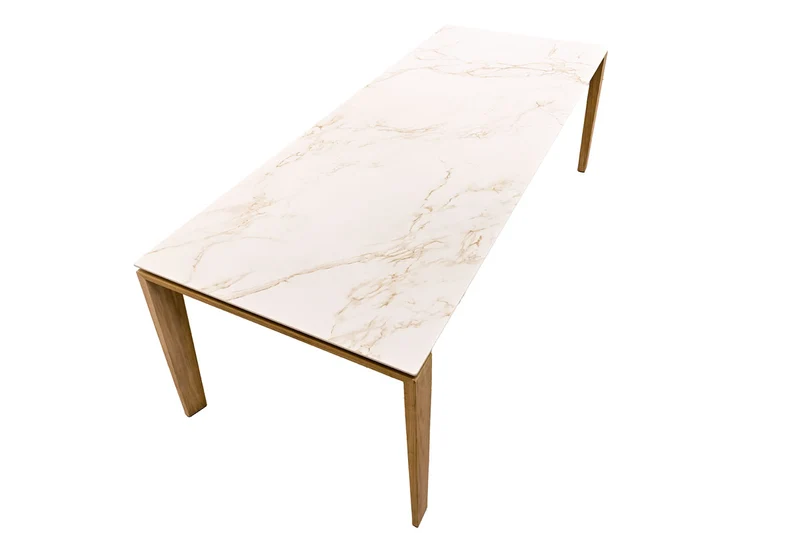 Zeo Living Dining-Tisch Palermo 240x95cm Dekton/Teak