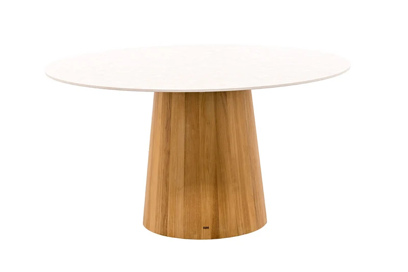 Suns Gartentisch Soralo 140cm rund Teak/Neolith