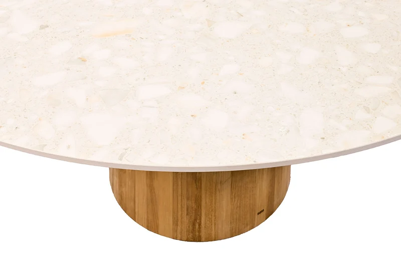 Suns Gartentisch Soralo 140cm rund Teak/Neolith