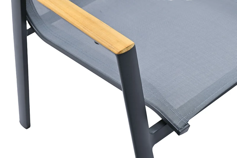 ZEO LIVING Stapelstuhl Aspen anthrazit